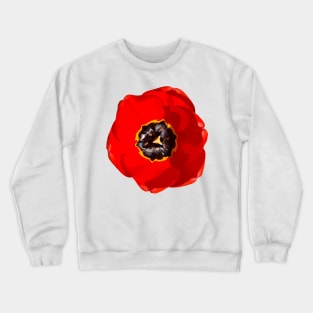 Red open tulip in sunlight Crewneck Sweatshirt